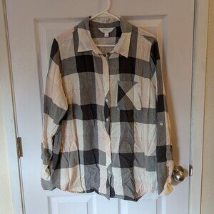 Market & Spruce Women's Button-down Top Size 1X